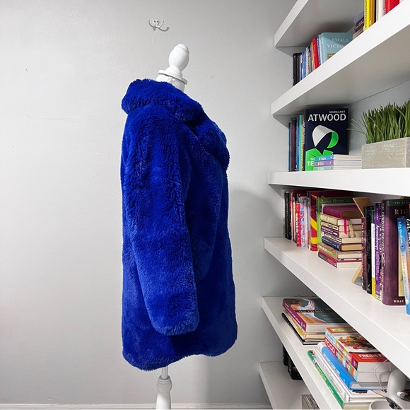 Noize Faux Fur Sapphire Coat size XS - Picture 10 of 16